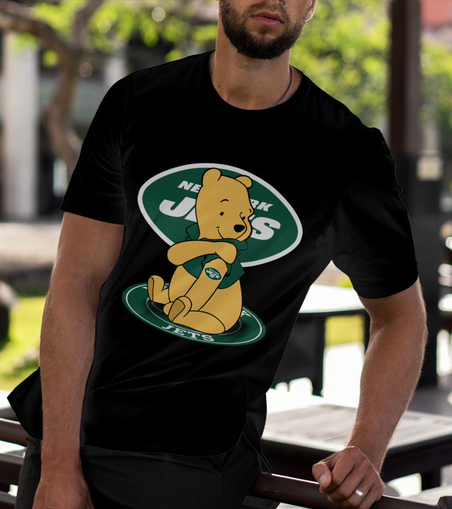 New York Jets Pooh Football T-Shirt