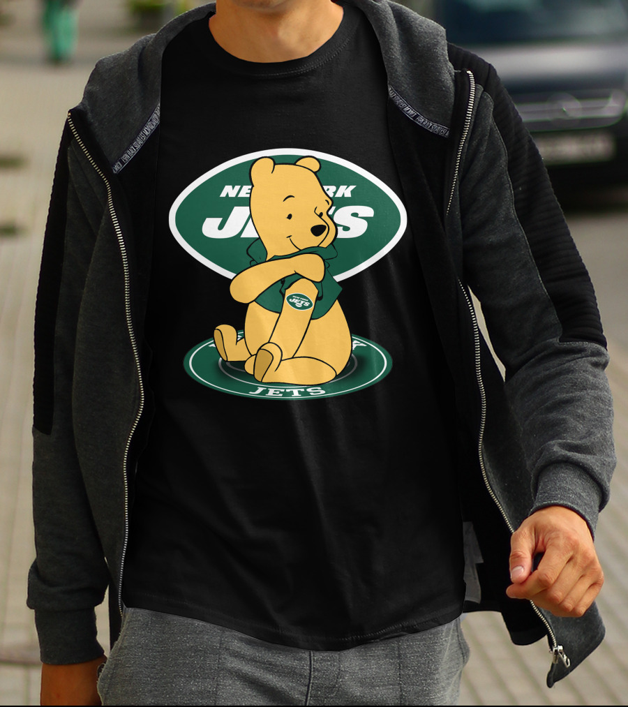 New York Jets Pooh Football T-Shirt