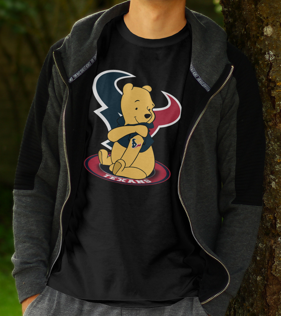 Pooh Texans Houston Logo Bears Football T-Shirt
