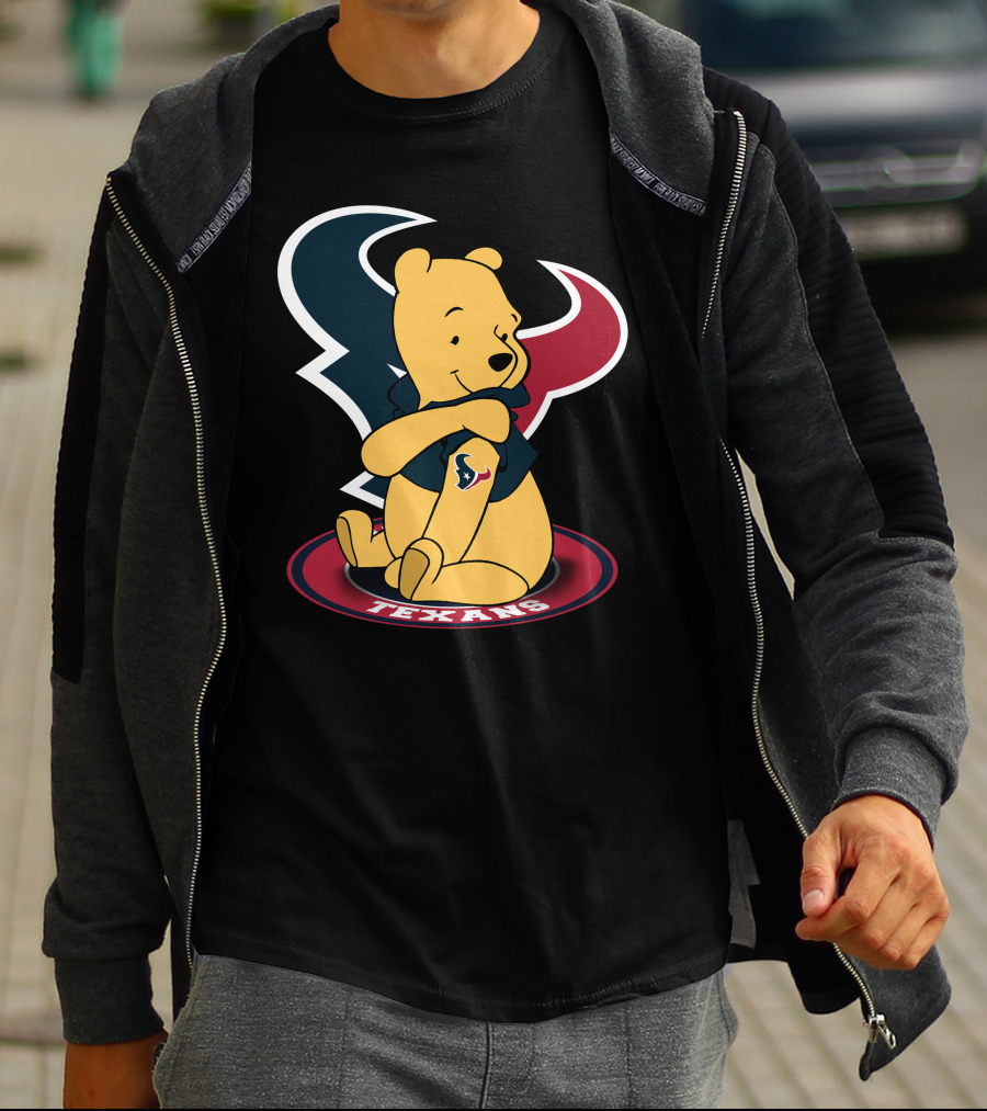 Pooh Texans Houston Logo Bears Football T-Shirt