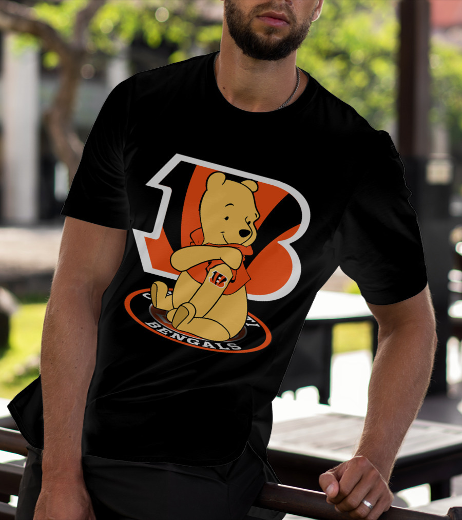 Cincinnati Bengals Pooh Football Crossover T-Shirt