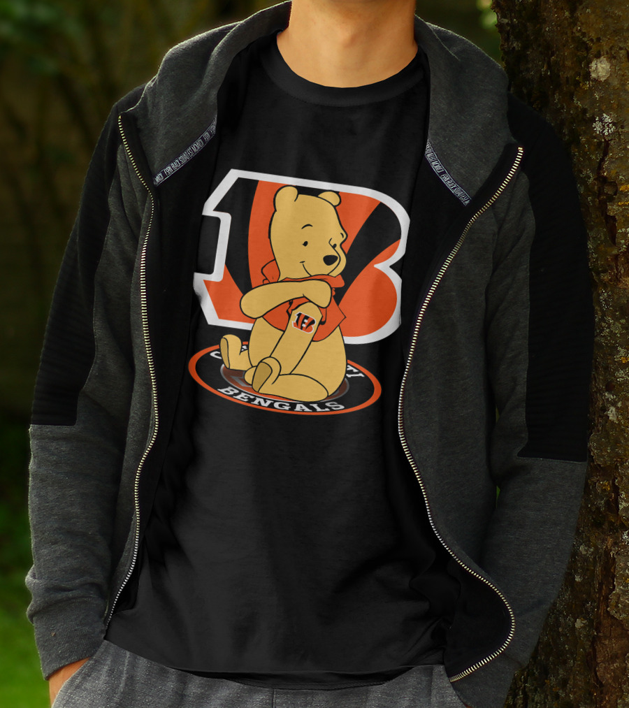 Cincinnati Bengals Pooh Football Crossover T-Shirt
