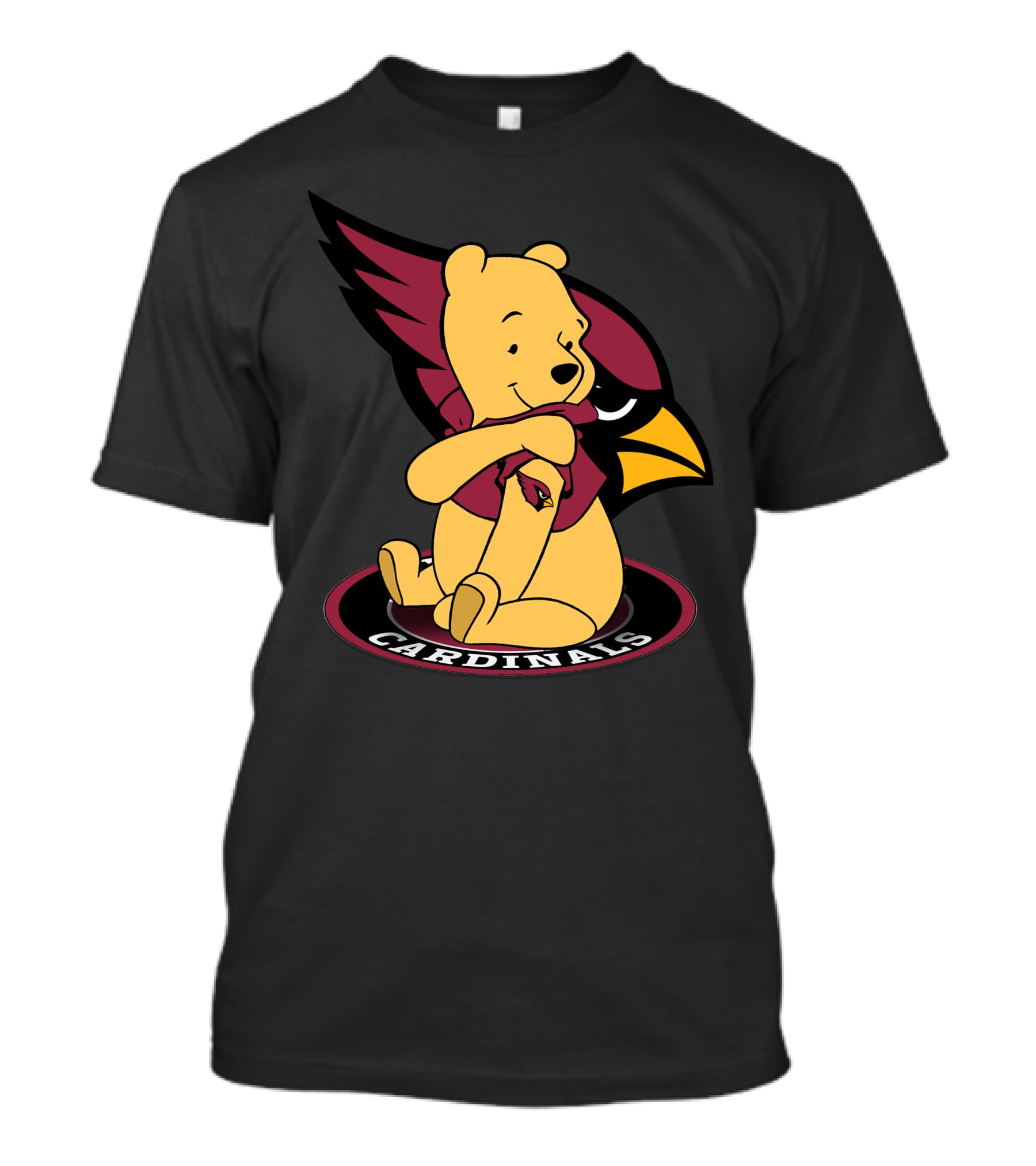 Pooh Cardinals Embracing Iconic Bird T-Shirt