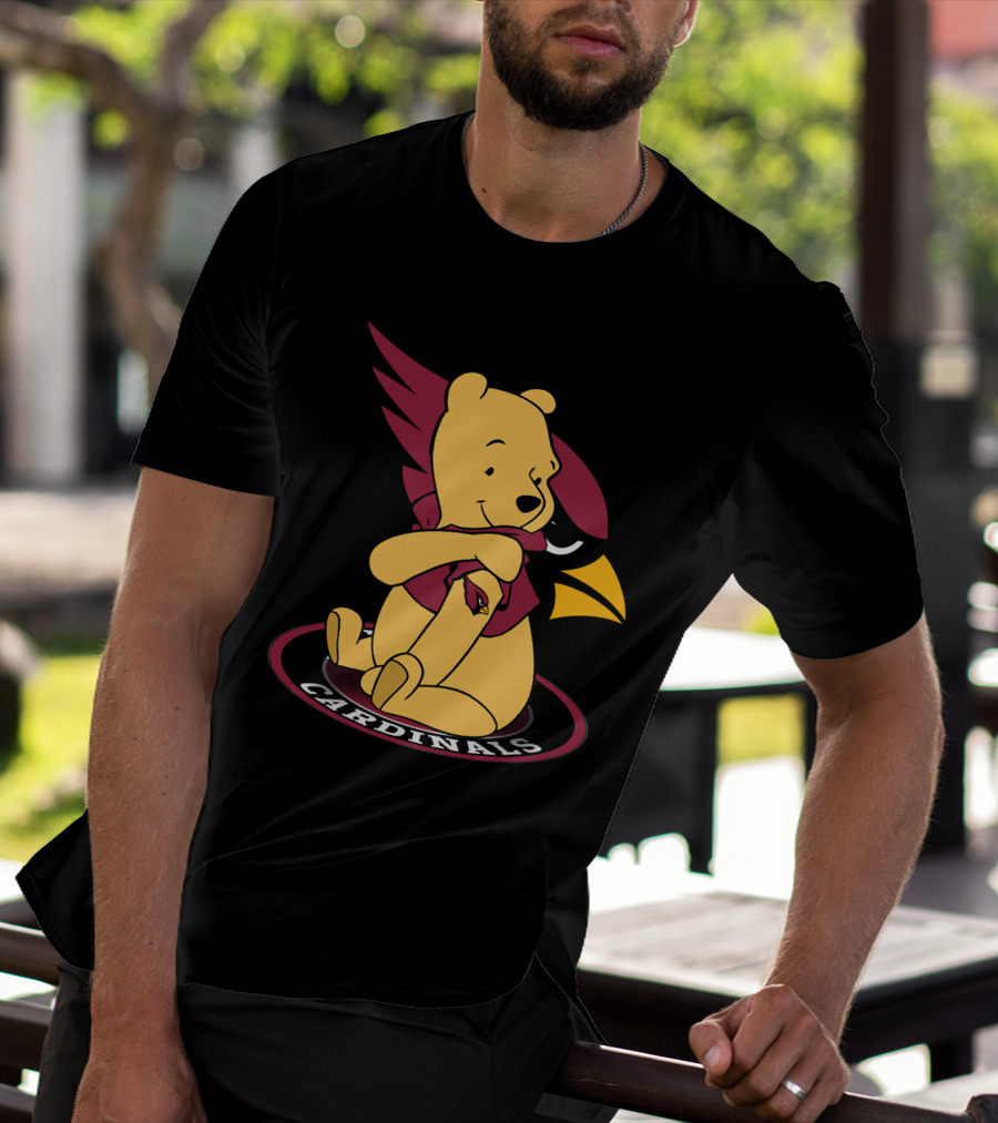 Pooh Cardinals Embracing Iconic Bird T-Shirt