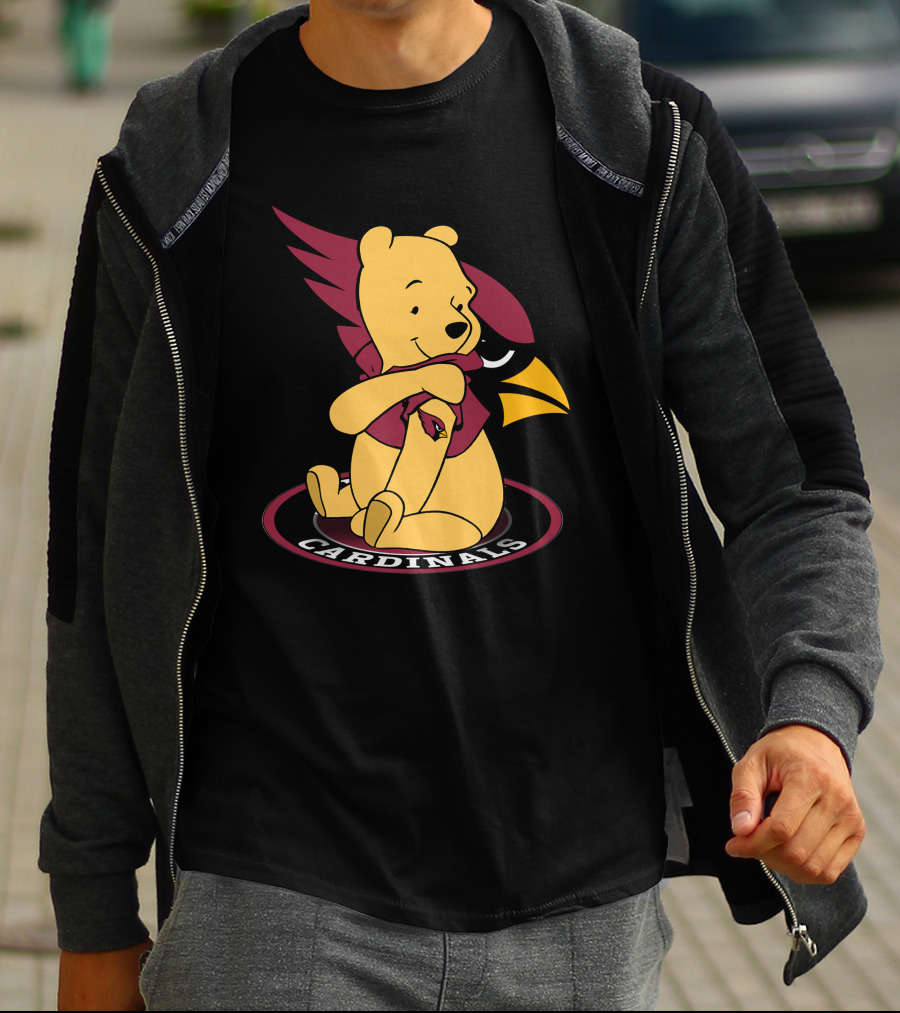 Pooh Cardinals Embracing Iconic Bird T-Shirt