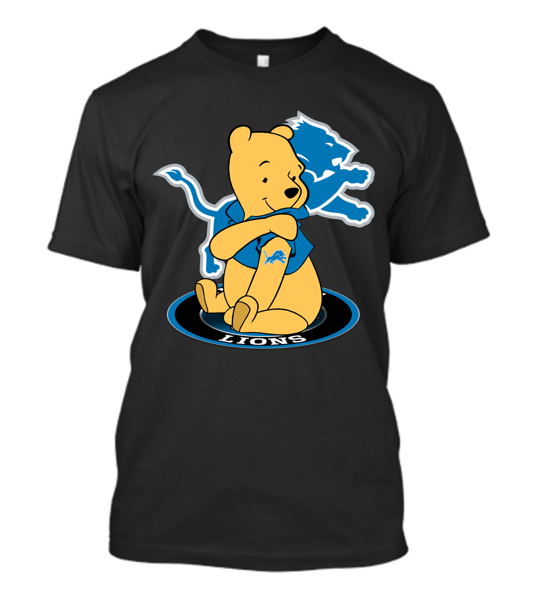 Lions Pooh Bear Detroit Crossover T-Shirt