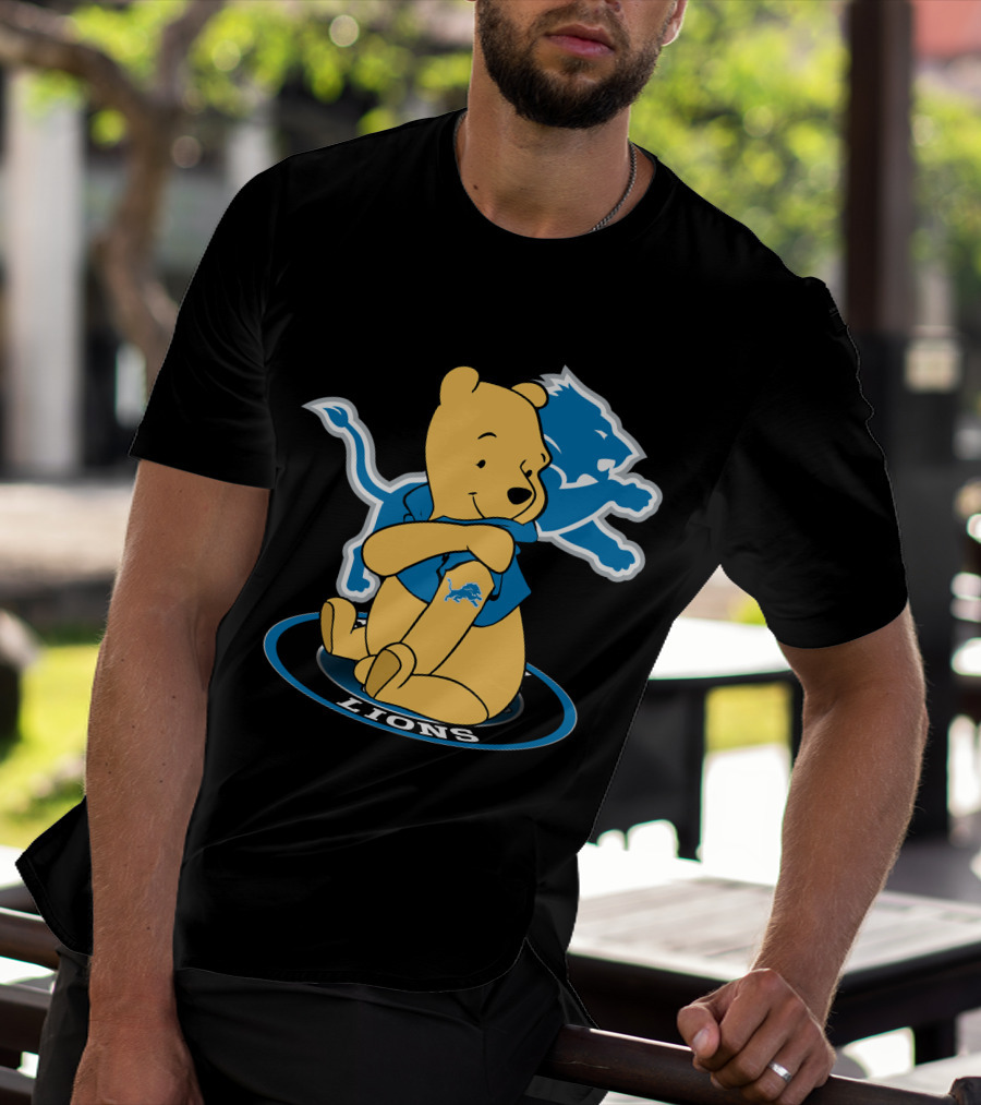Lions Pooh Bear Detroit Crossover T-Shirt