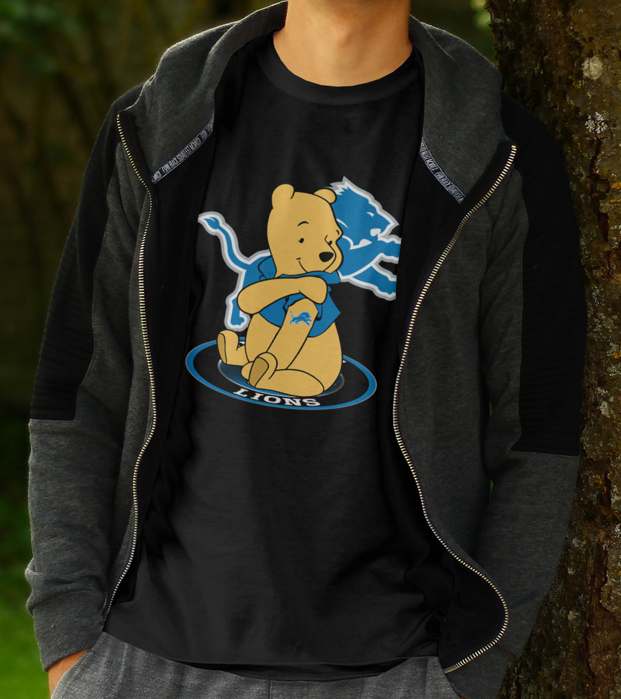 Lions Pooh Bear Detroit Crossover T-Shirt