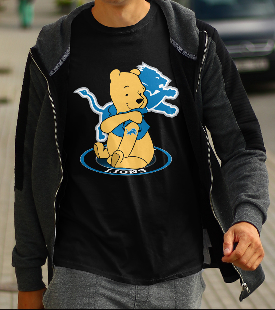 Lions Pooh Bear Detroit Crossover T-Shirt