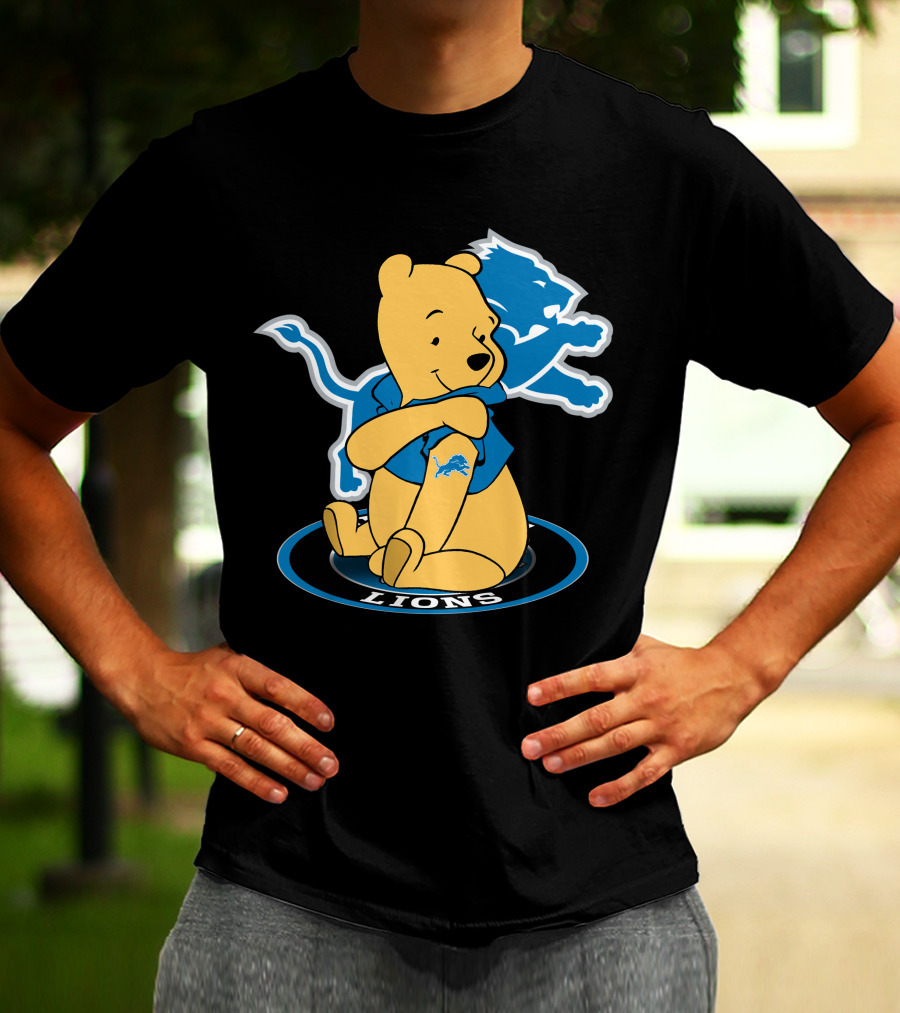 Lions Pooh Bear Detroit Crossover T-Shirt