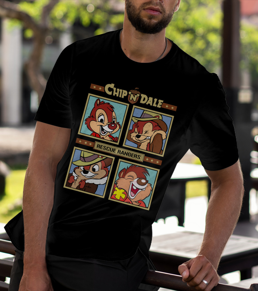 Chip N Dale Rescue Rangers Cartoon Fun T-Shirt
