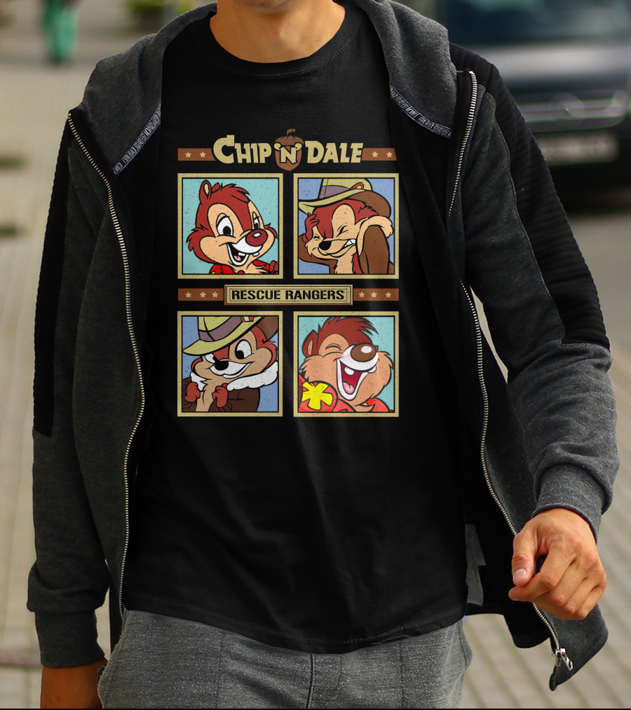 Chip N Dale Rescue Rangers Cartoon Fun T-Shirt