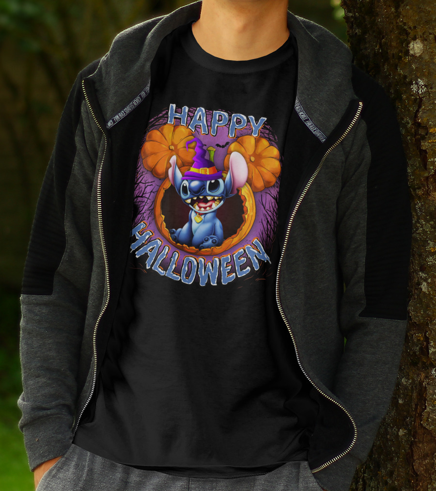 Stitch Happy Halloween Pumpkin Magic T-Shirt