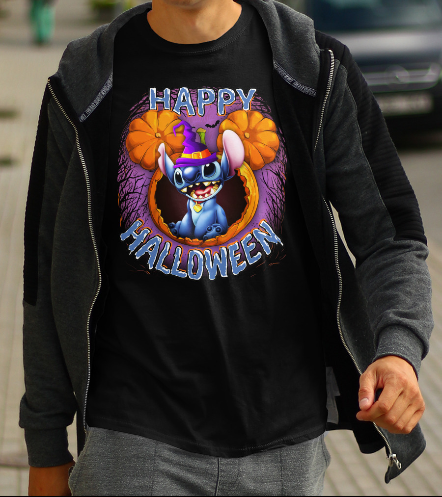 Stitch Happy Halloween Pumpkin Magic T-Shirt