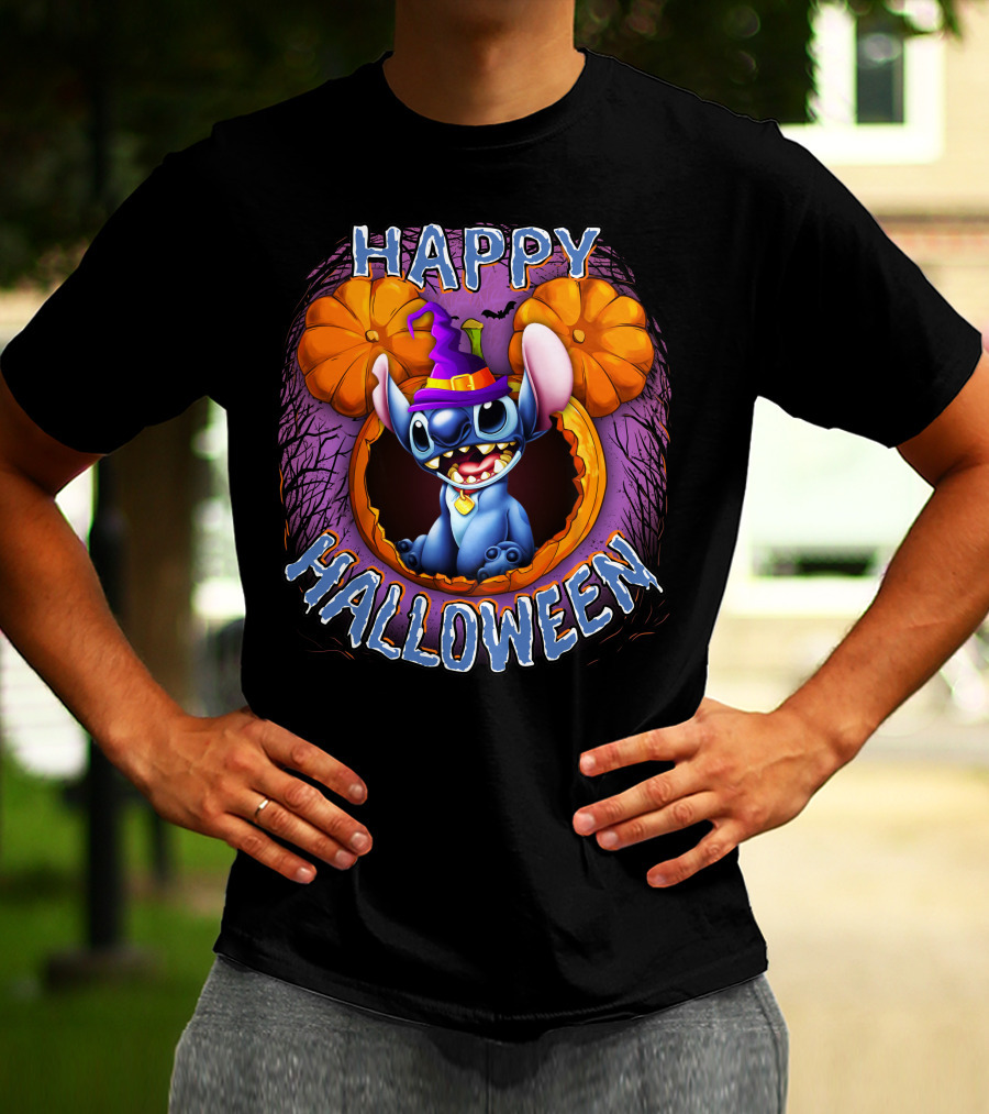 Stitch Happy Halloween Pumpkin Magic T-Shirt
