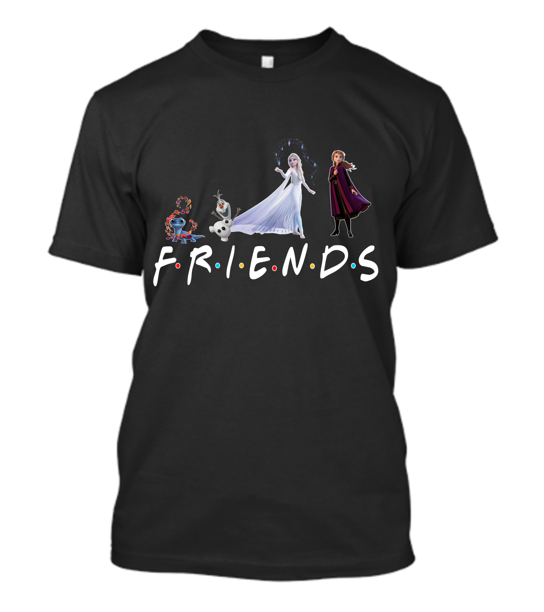 Frozen 2 Friends Elsa Anna Olaf Fire Spirit T-Shirt