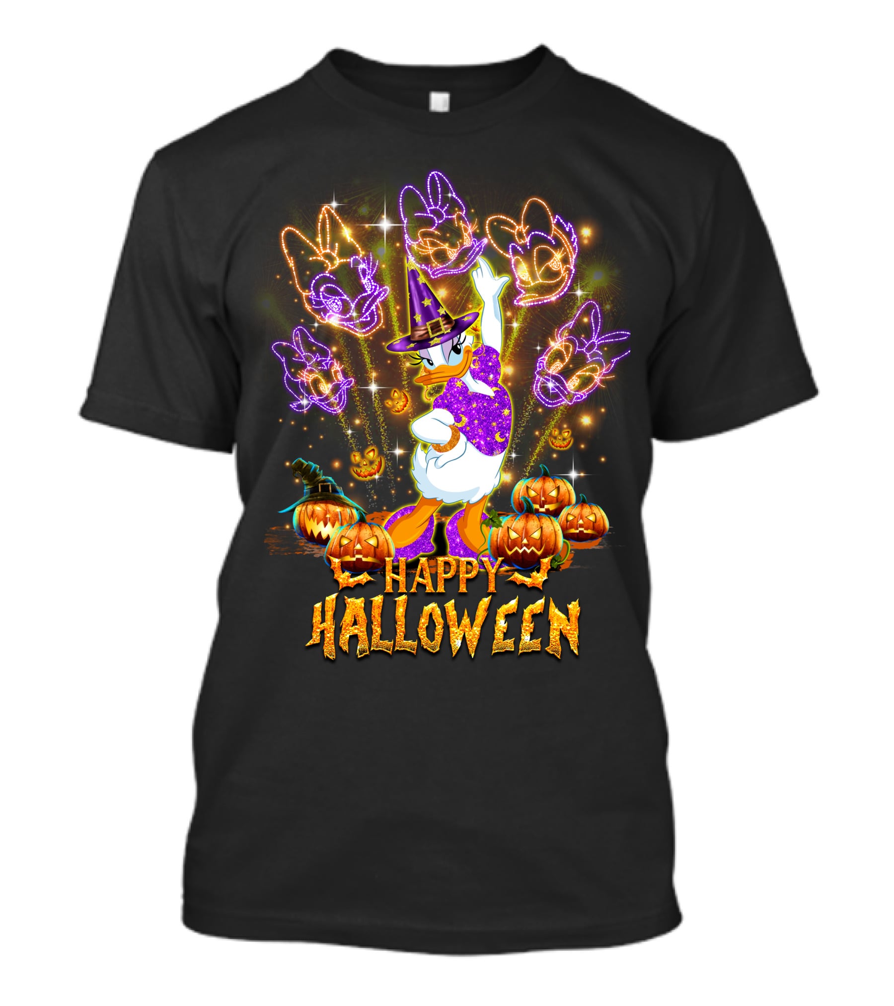 Happy Halloween Daisy Firework Festival Magic T-Shirt