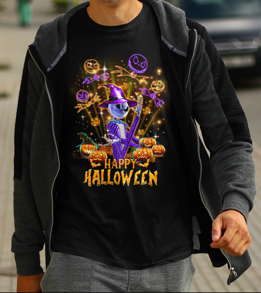 Happy Halloween Jack O' Lantern Firework Magic T-Shirt