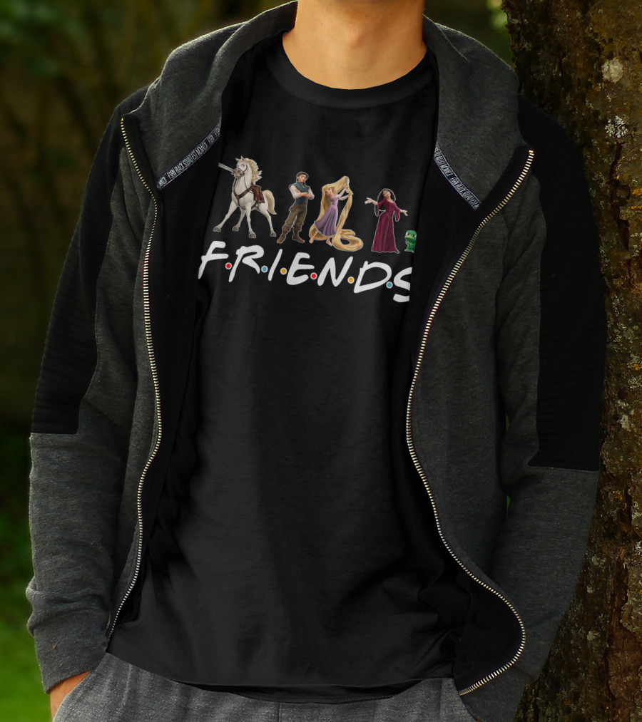 Tangled Friends Horse Rapunzel Chameleon TV Show T-Shirt