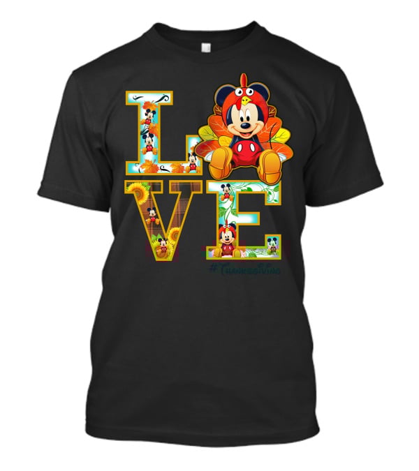 LOVE Mickey Thanksgiving Turkey Costume #Thanksgiving T-Shirt