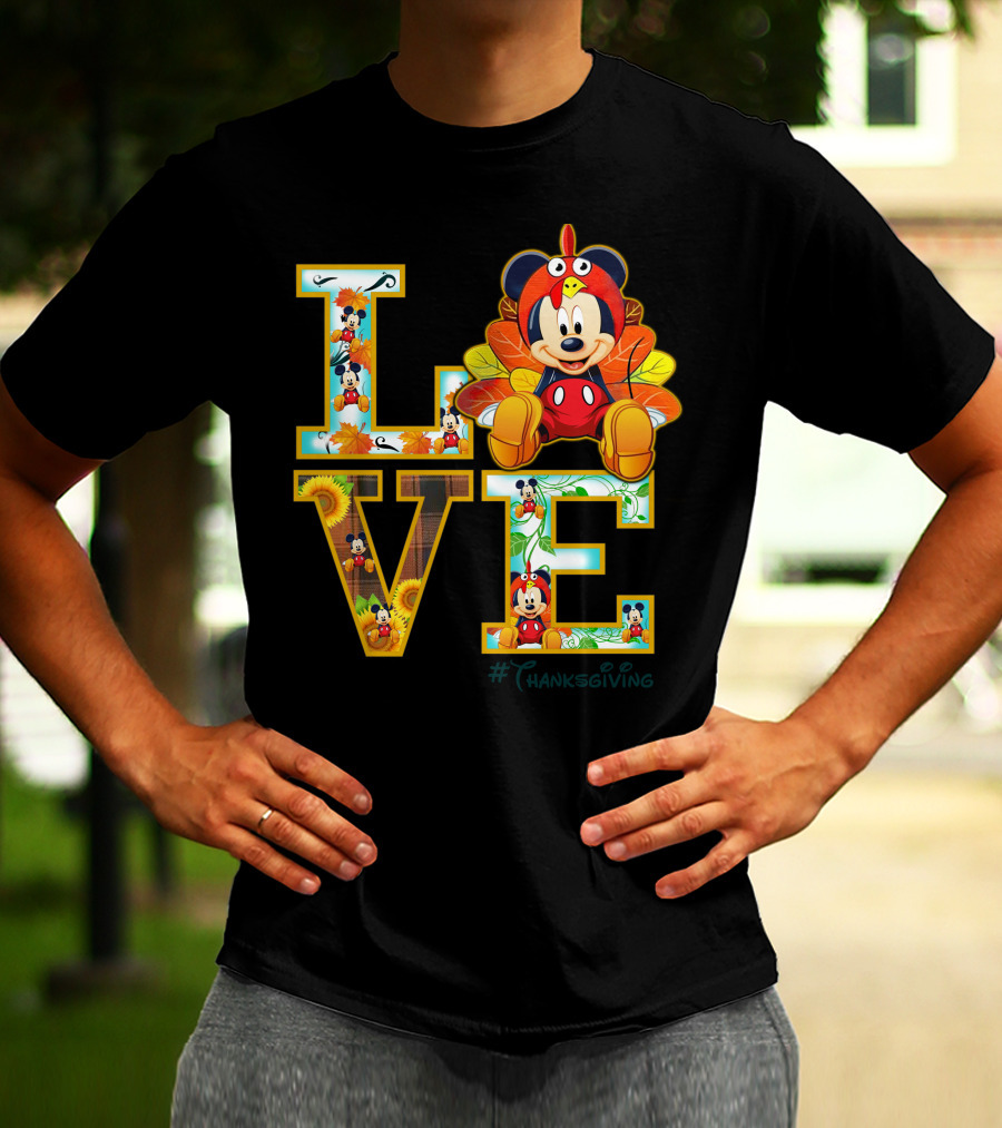 LOVE Mickey Thanksgiving Turkey Costume #Thanksgiving T-Shirt