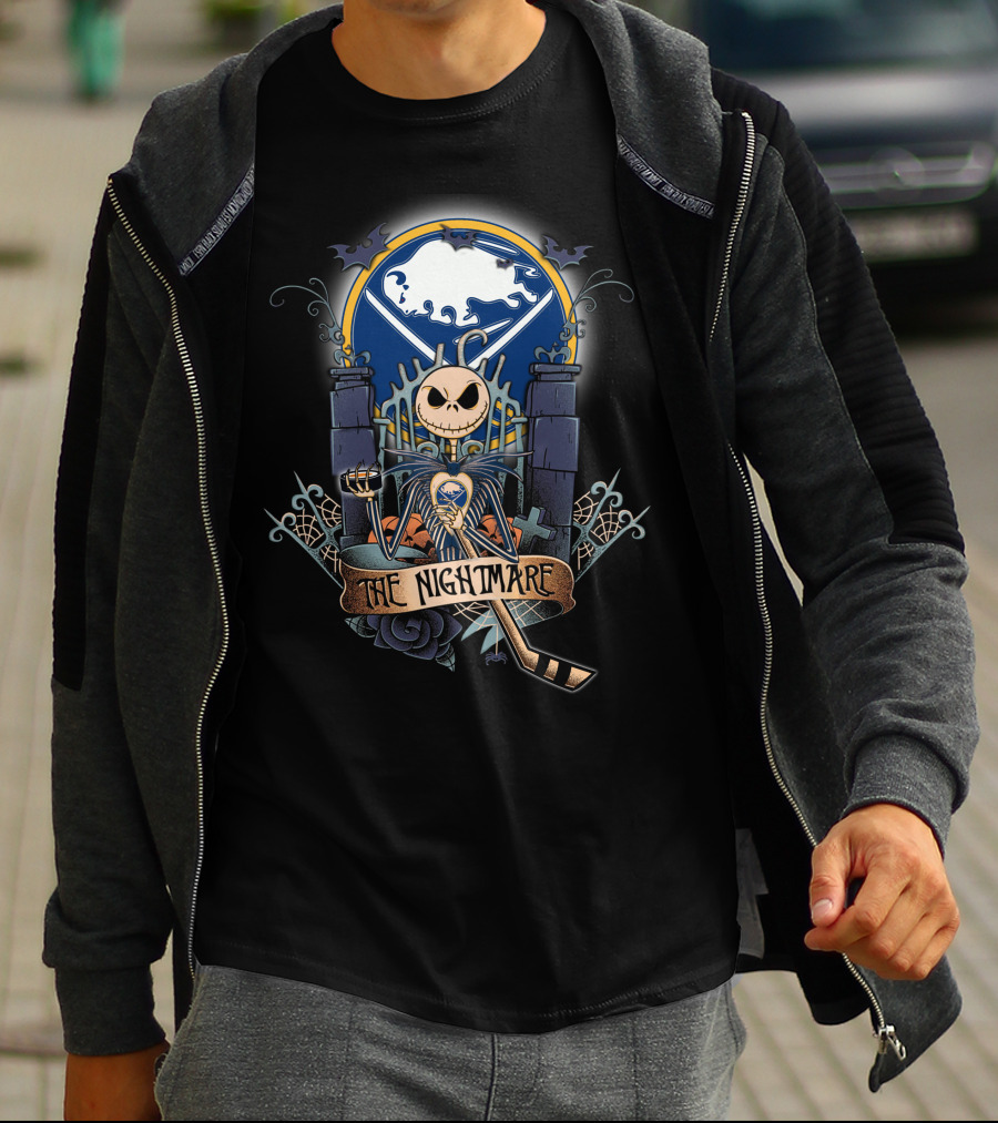 The Nightmare Hockey Skeleton Moon Iconic Mashup T-Shirt