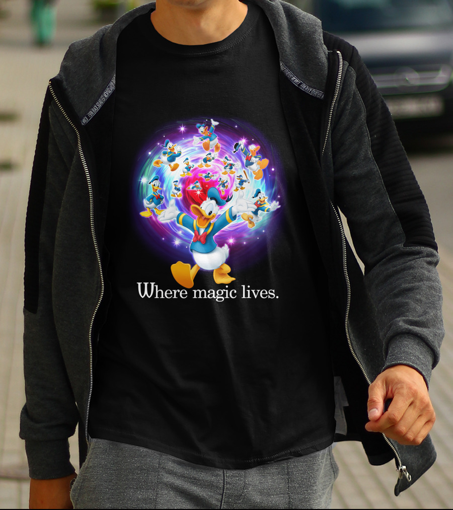 Where Magic Lives Donald Duck Disney Adventure T-Shirt