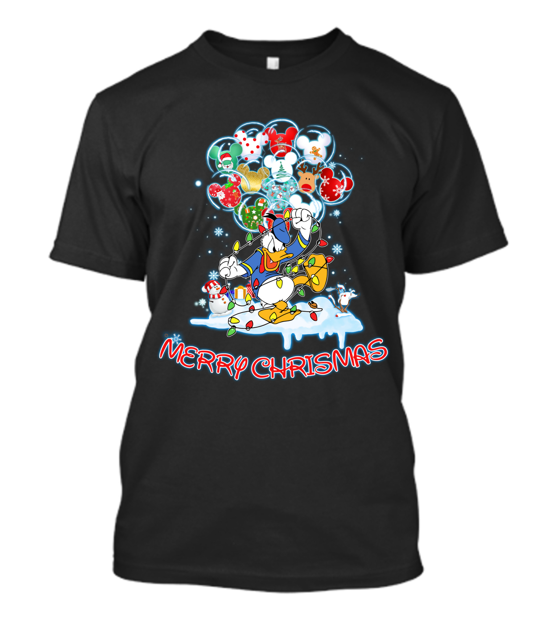 Donald Christmas Balloons Merry Christmas T-Shirt