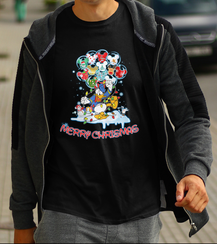 Donald Christmas Balloons Merry Christmas T-Shirt