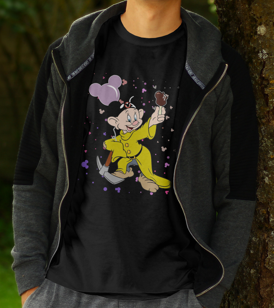 Dopey Mickey Ears Ice Cream Pickaxe Fun T-Shirt