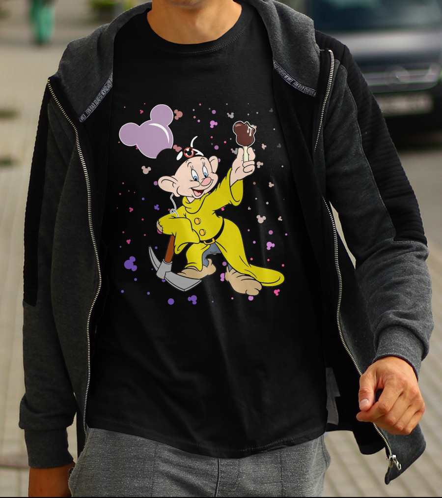 Dopey Mickey Ears Ice Cream Pickaxe Fun T-Shirt