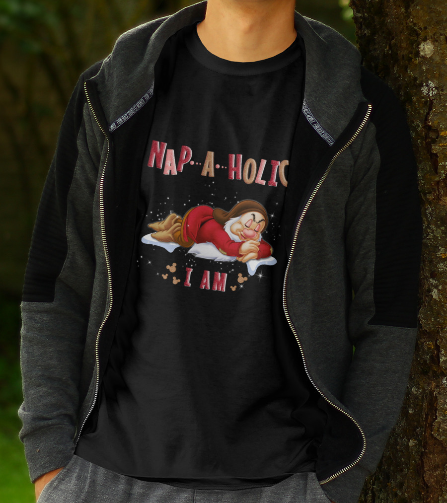 Napaholic I Am Grumpy Disney Dwarf Sleeping Pillow T-Shirt