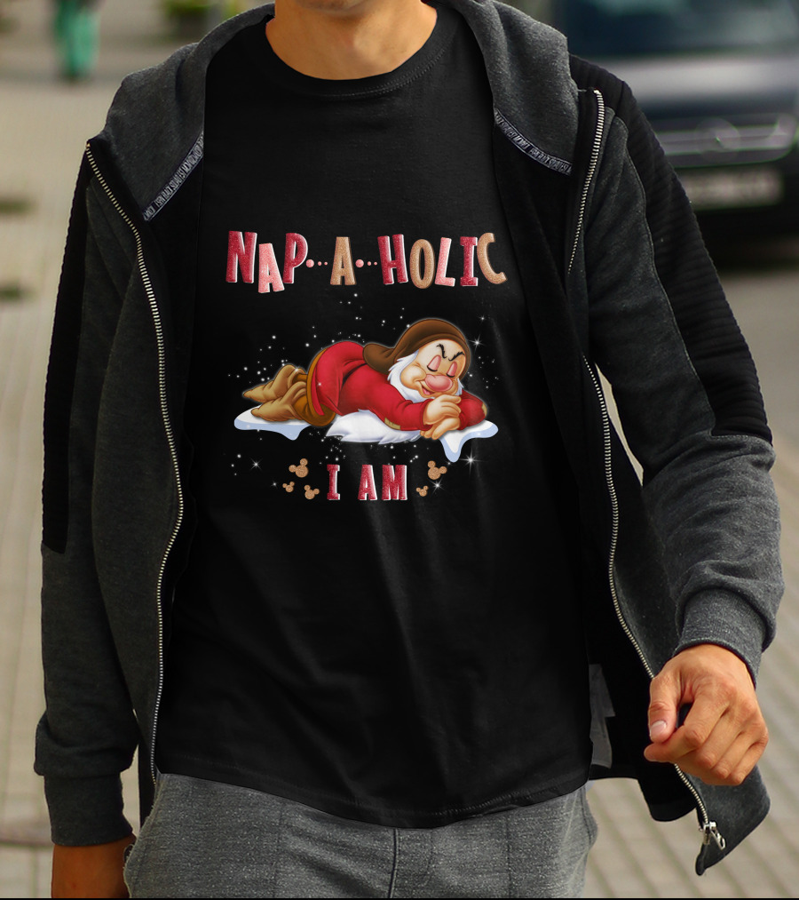Napaholic I Am Grumpy Disney Dwarf Sleeping Pillow T-Shirt