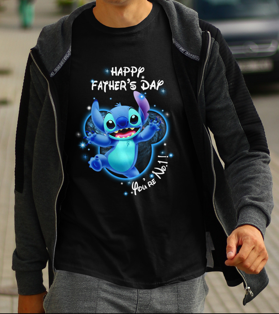 Happy Father's Day You're No. 1 Stitch T-Shirt