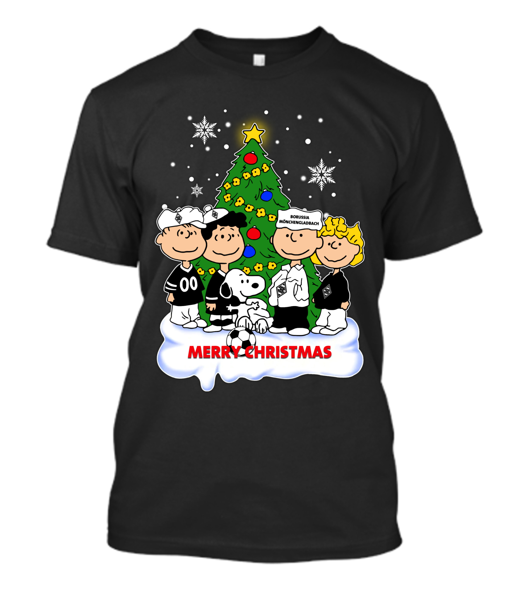 Borussia Mönchengladbach Merry Christmas Charlie Brown And Snoopy T-Shirt