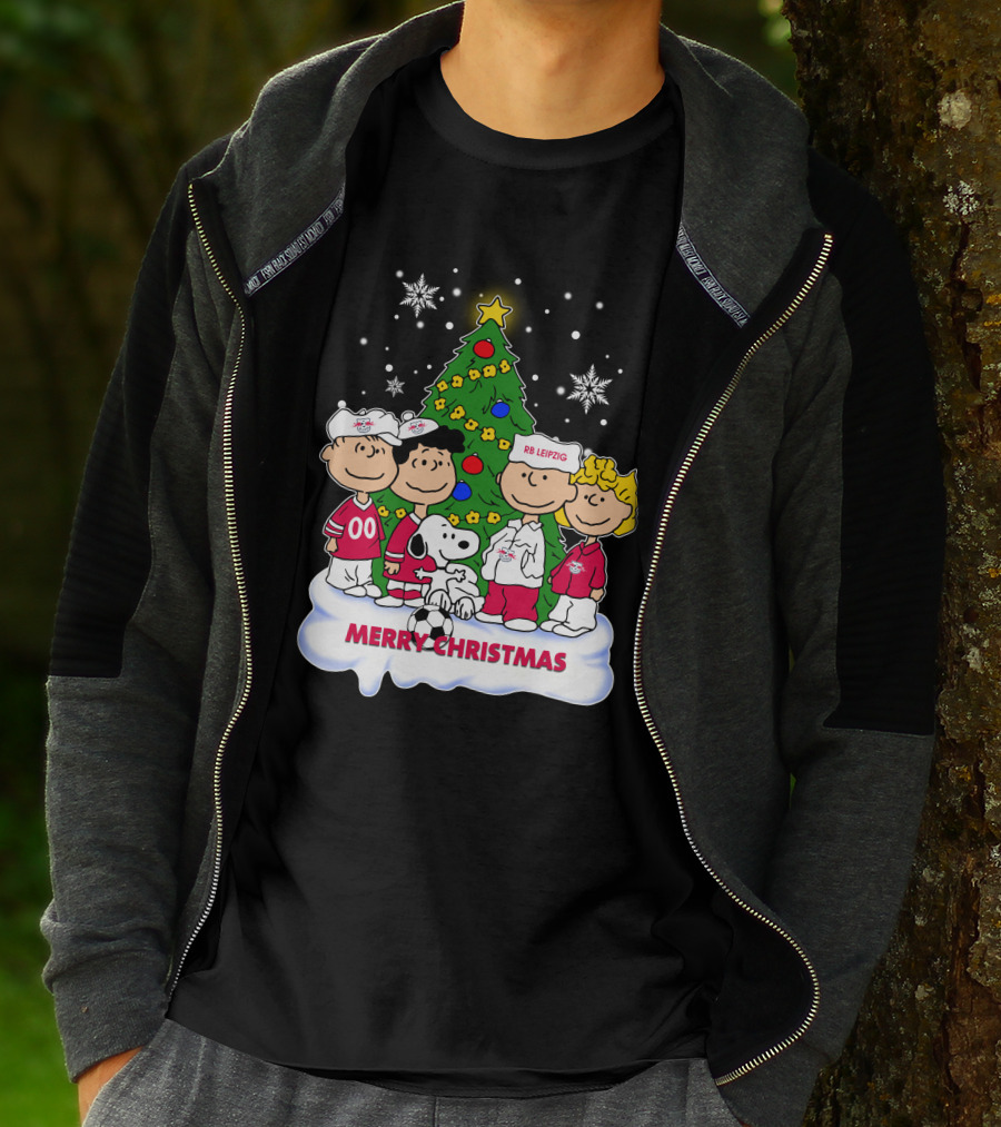 RB Leipzig Merry Christmas Snoopy And Friends Scene T-Shirt