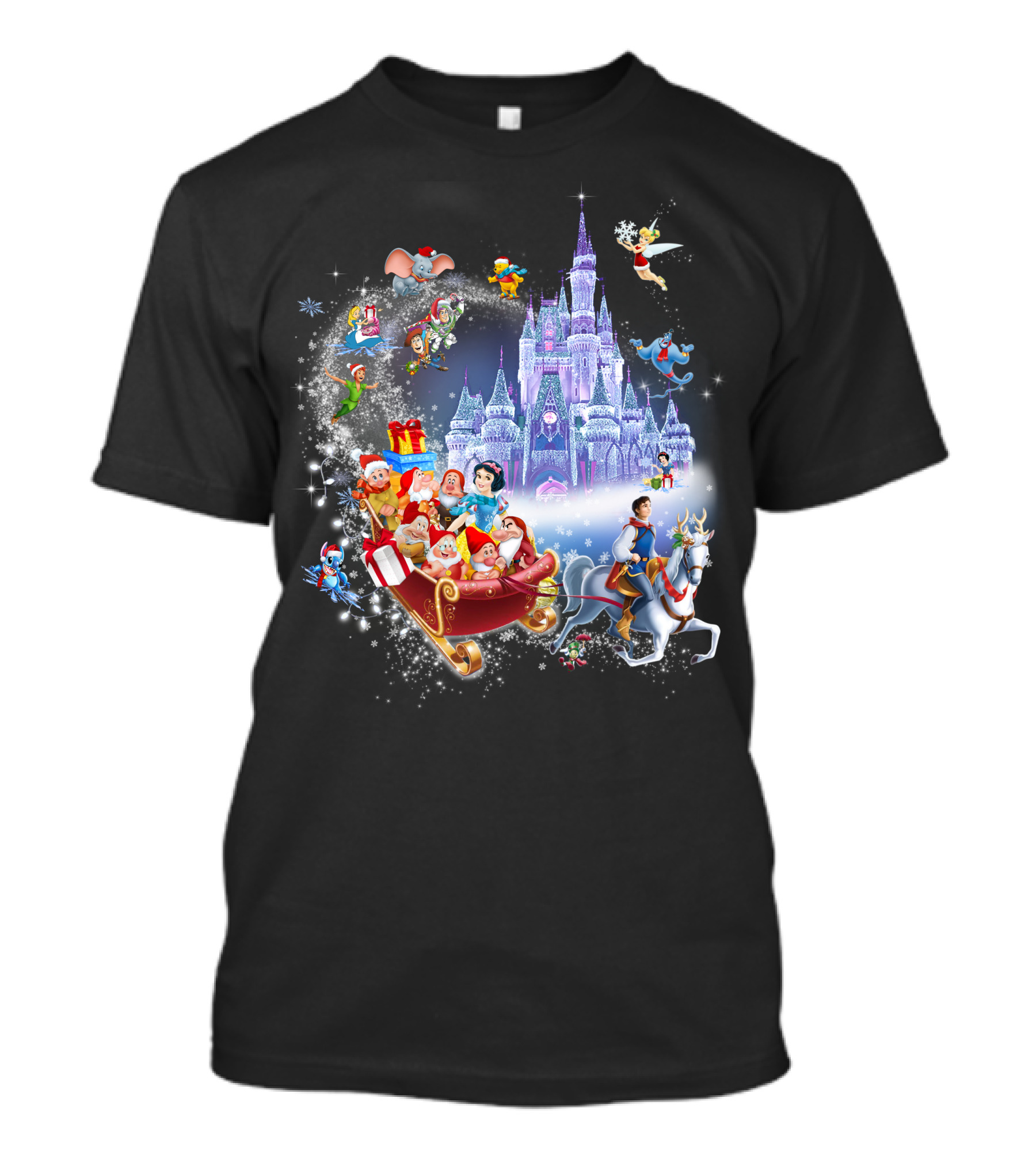 Snow White And Disney Friends Christmas Castle Adventure T-Shirt