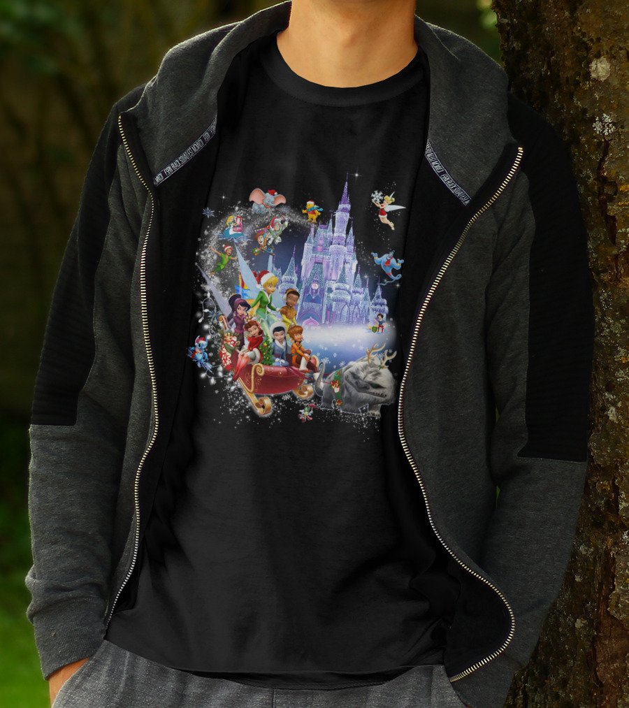 Disney Tinkerbell And Friends Christmas Castle Holiday Magic Adventure T-Shirt