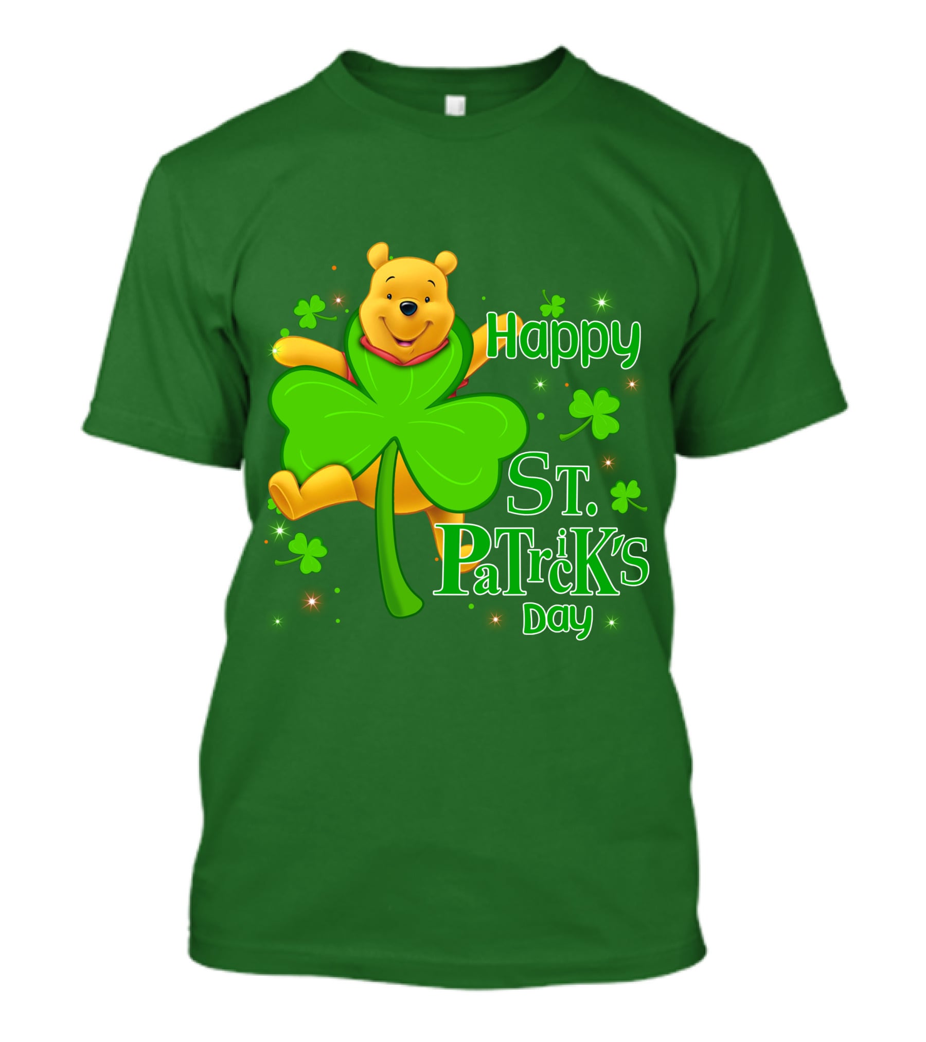 Happy St. Patrick's Day Pooh Shamrock T-Shirt