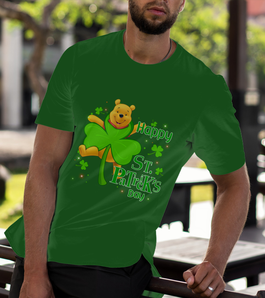 Happy St. Patrick's Day Pooh Shamrock T-Shirt