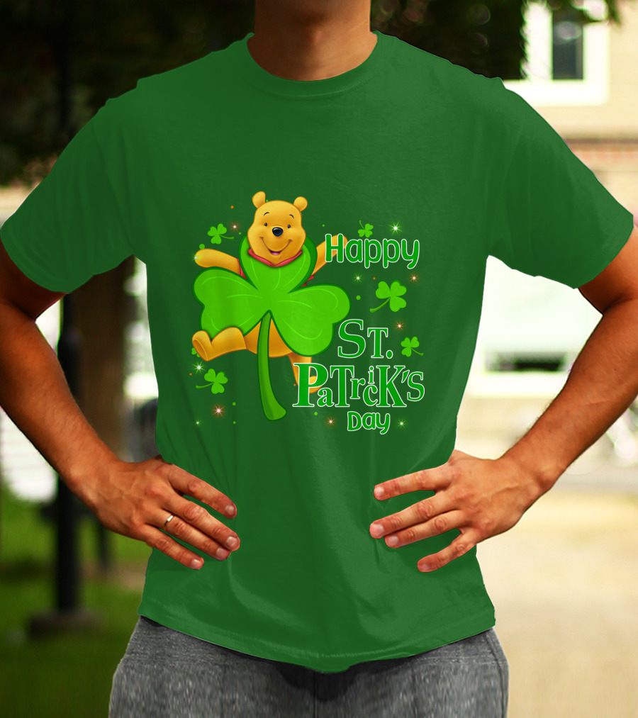 Happy St. Patrick's Day Pooh Shamrock T-Shirt