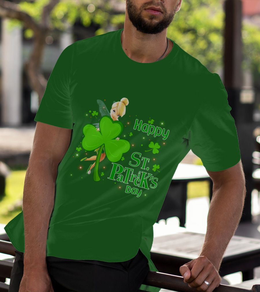 Happy St. Patrick's Day Tinkerbell Shamrock T-Shirt