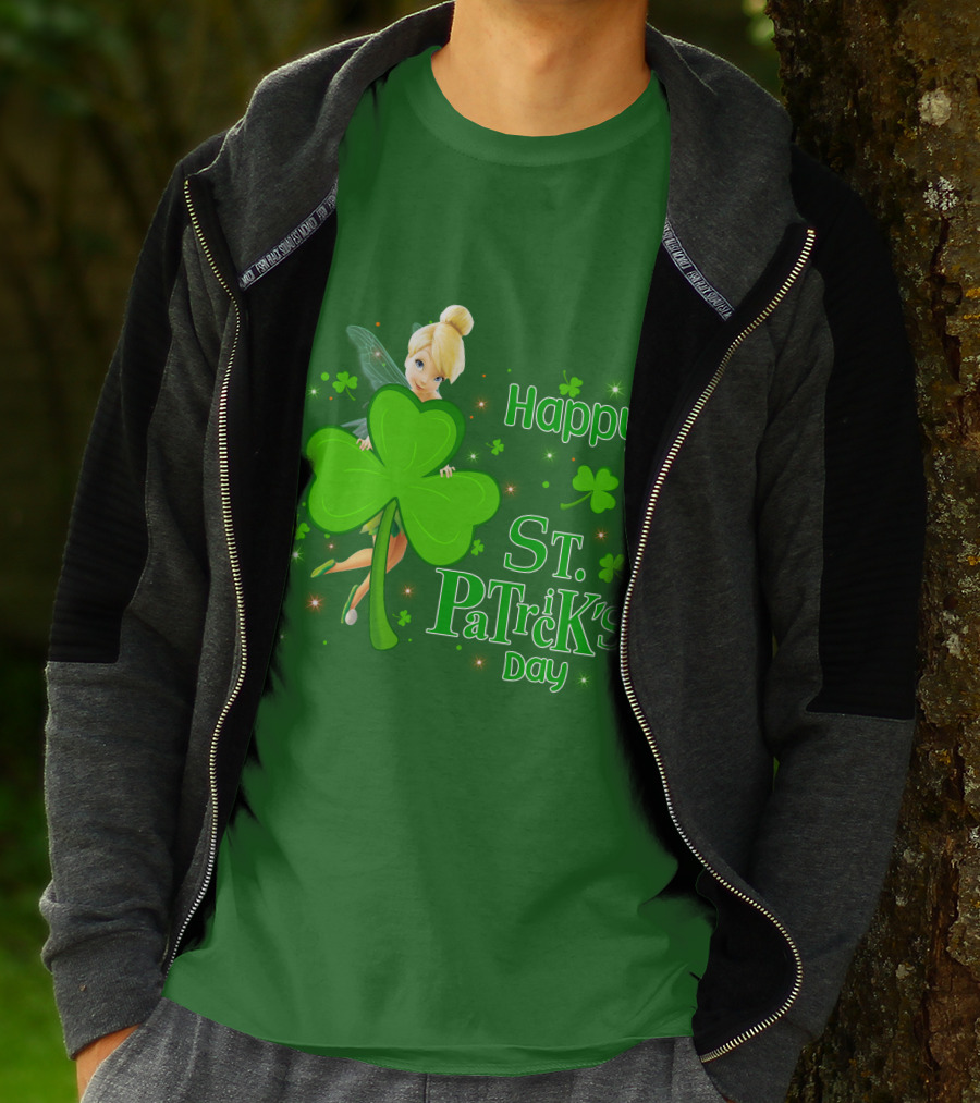 Happy St. Patrick's Day Tinkerbell Shamrock T-Shirt