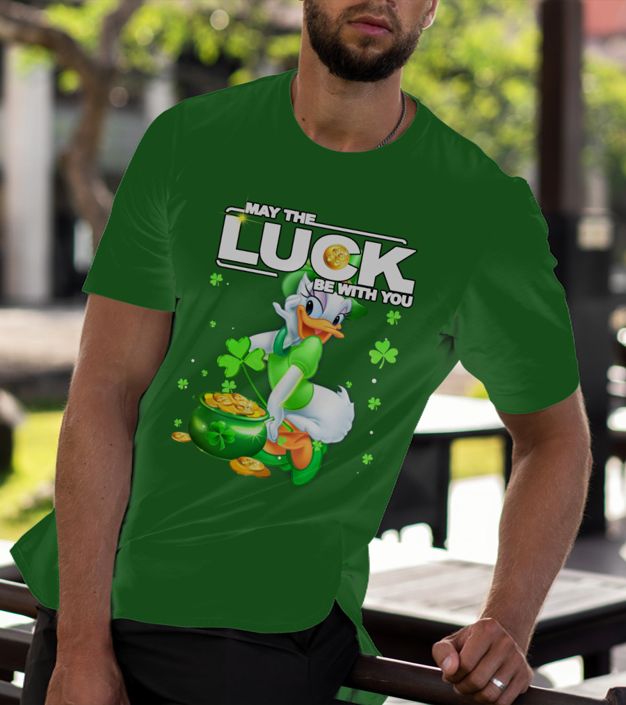 May The Luck Be With You Daisy Luck St Patrick's Day T-Shirt