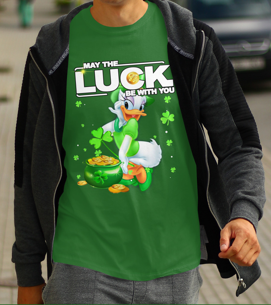 May The Luck Be With You Daisy Luck St Patrick's Day T-Shirt