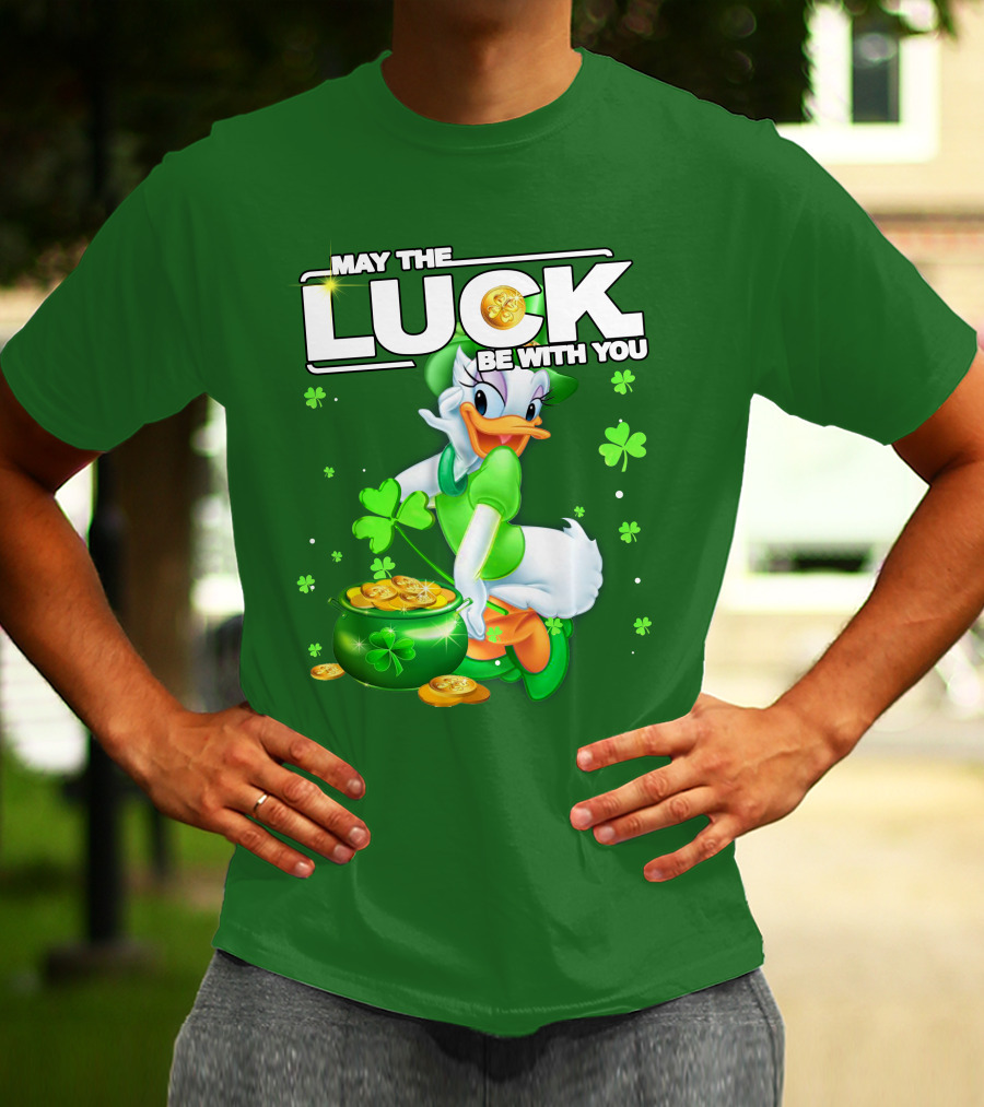 May The Luck Be With You Daisy Luck St Patrick's Day T-Shirt