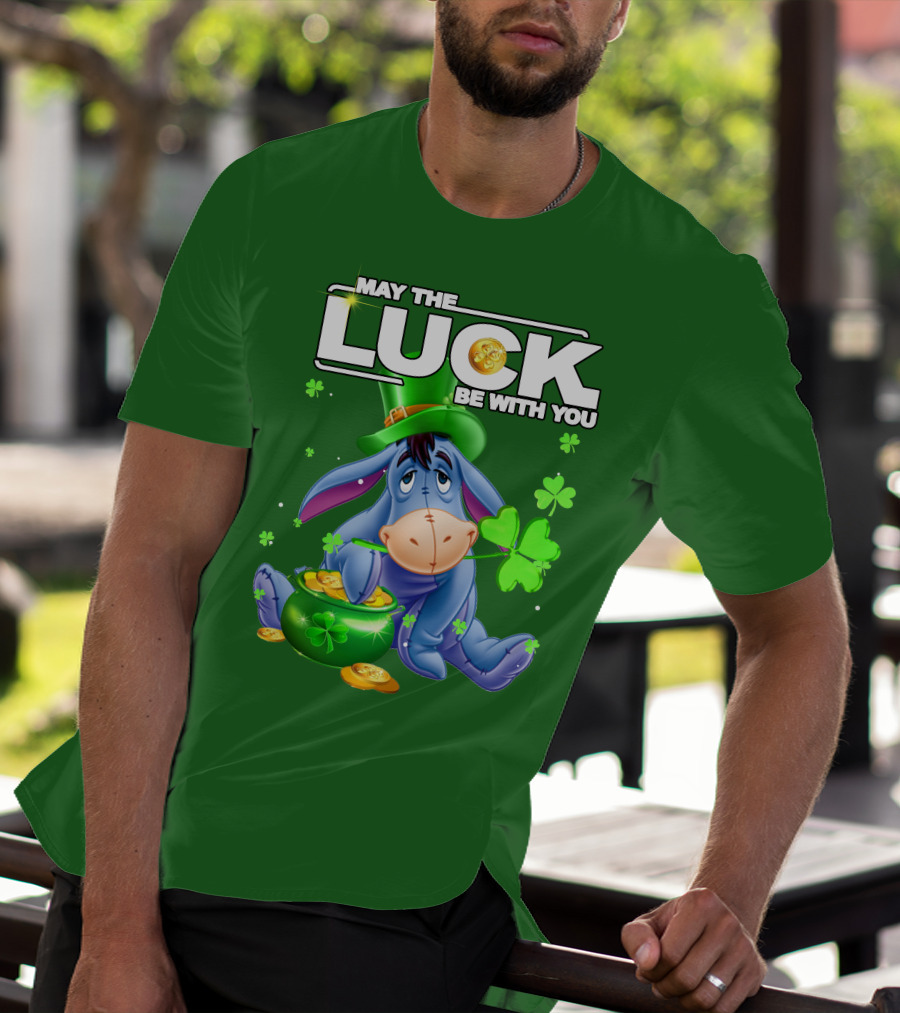 May The Luck Be With You Eeyore St Patrick's Day T-Shirt