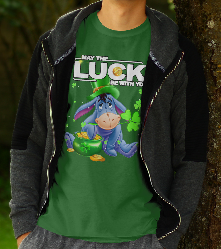 May The Luck Be With You Eeyore St Patrick's Day T-Shirt