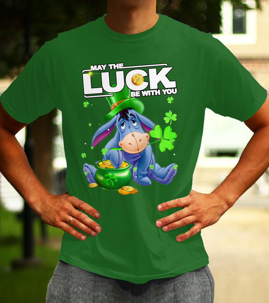May The Luck Be With You Eeyore St Patrick's Day T-Shirt