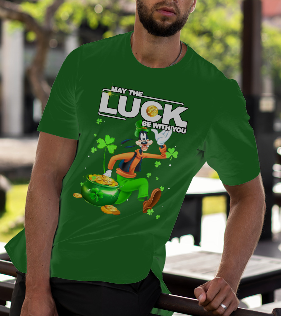 May The Luck Be With You Goofy St Patrick's Day T-Shirt